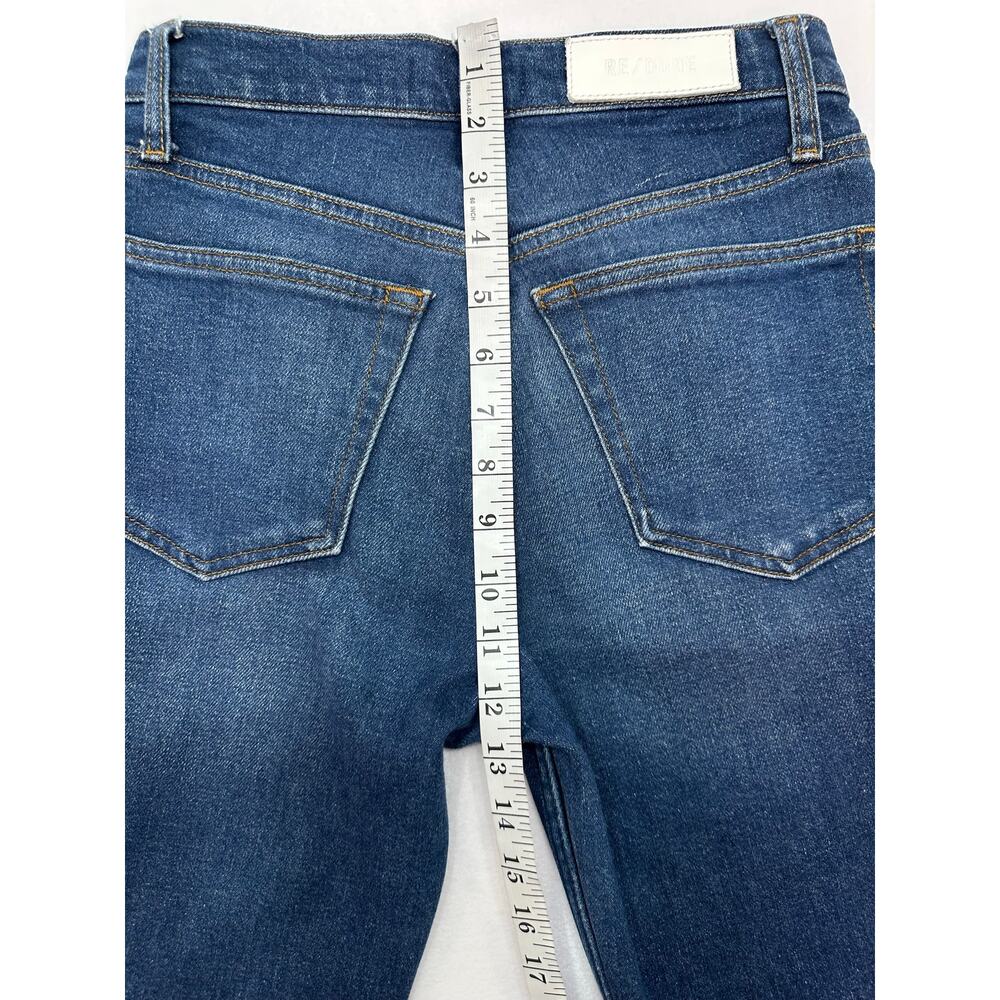 RE/DONE 90s High Rise Ankle Crop Jeans Medium Wash Interior Pocket Size 25 - Picture 10 of 13